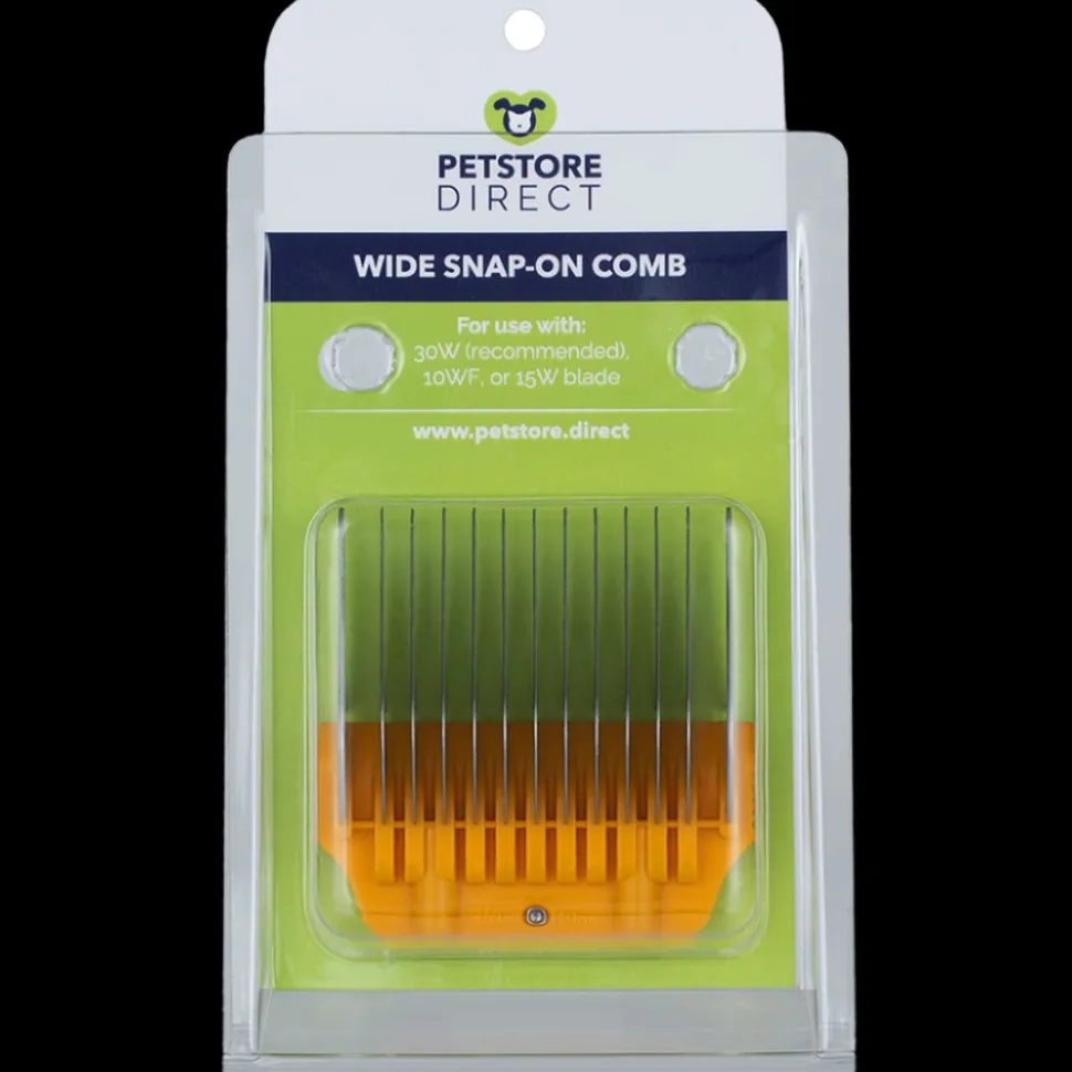 #A 3/4″ Orange Wide Snap on Comb by PetStore.Direct