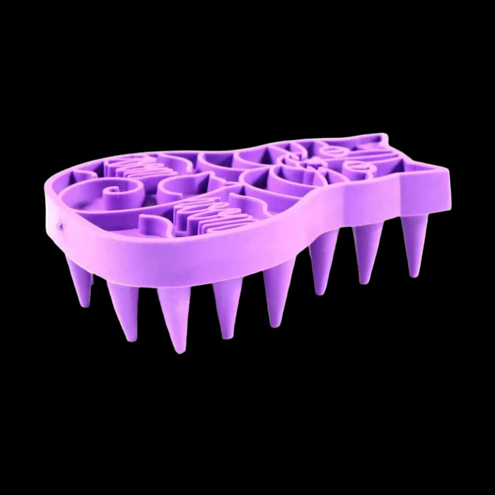 Bathing Brush for Cats Purple by ZoomGroom