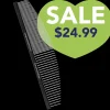 6.5" 50/50 Black Half-Moon Comb by PetStore.Direct