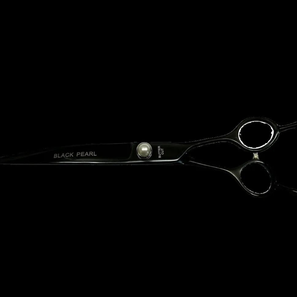 Black Pearl 8" Curved Even Handle Shear by Geib