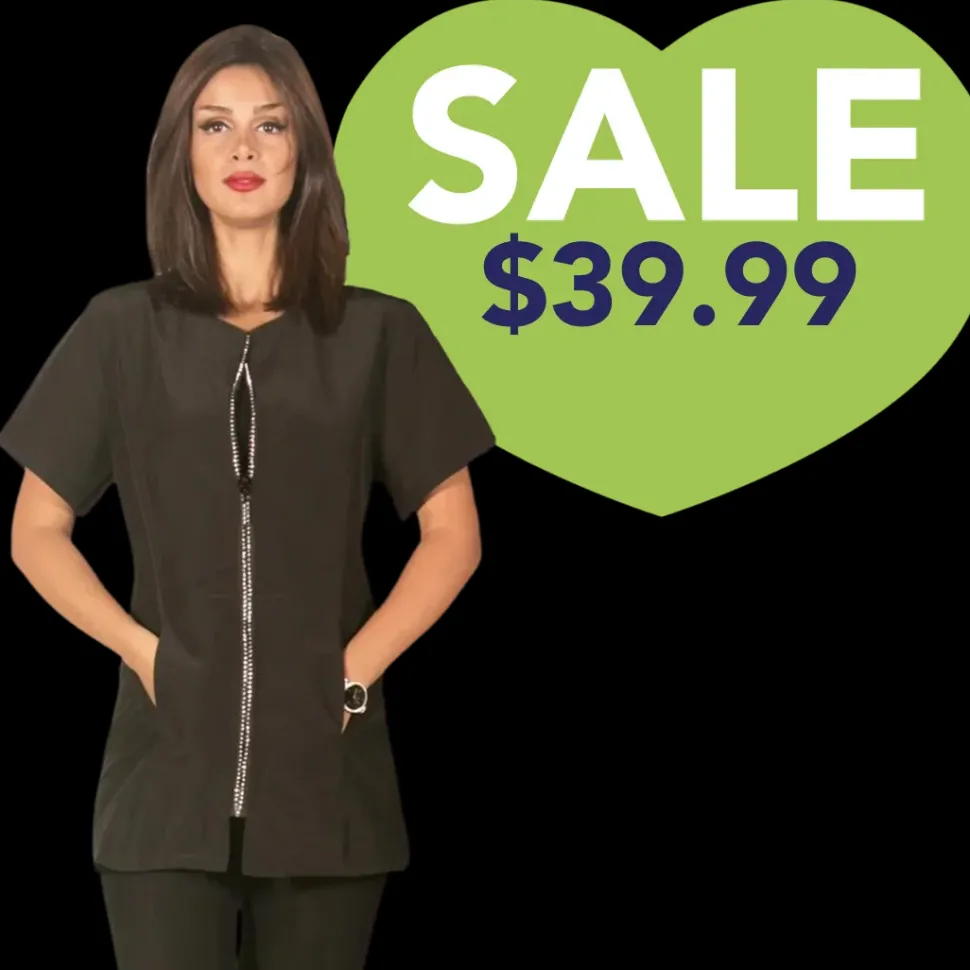 Black Rhinestone Grooming Jacket by Ladybird Line