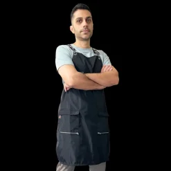 Black Waterproof Signature Strap Crossover Apron by Ladybird Line