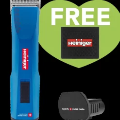 Blue Saphir Cordless Clipper One Battery with Free Clipper Grip by Heiniger