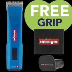 Blue Saphir Cordless Clipper One Battery with Free Clipper Grip by Heiniger