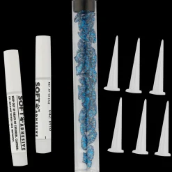 Blue Sparkle Feline Medium Nail Caps by Soft Claws
