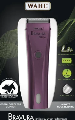Bravura Lithium Cordless Clipper Purple by Wahl