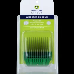 #C 7/8″ Green Wide Snap on Comb by PetStore.Direct