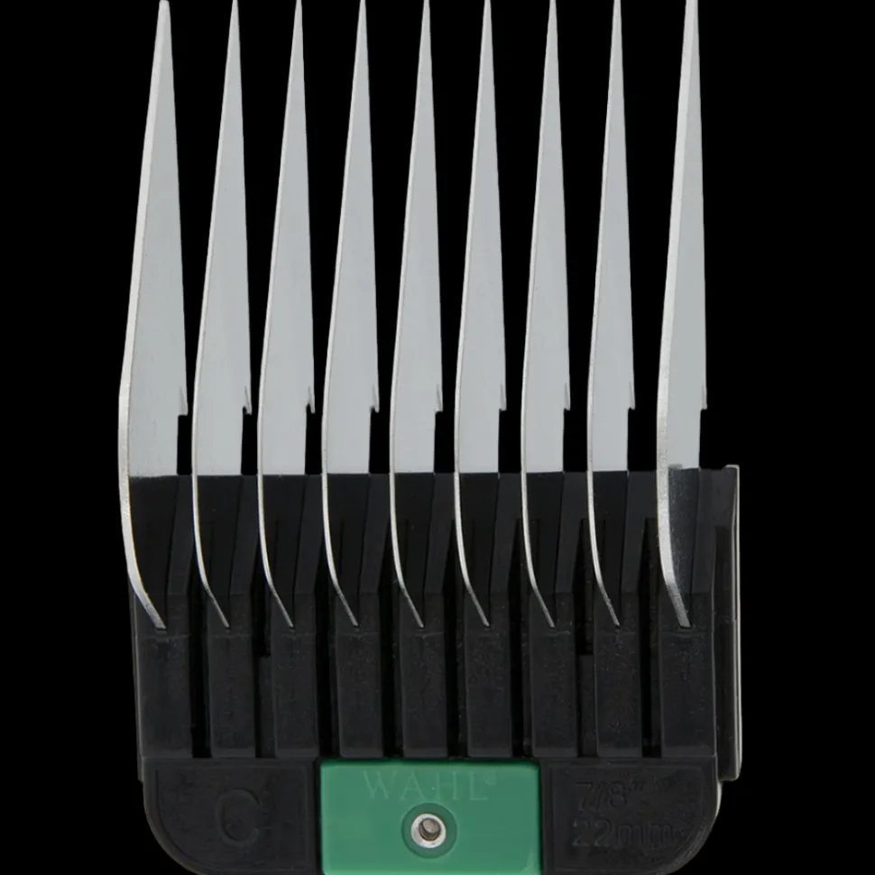 #C 7/8" 22mm Green Snap-on Comb by Wahl