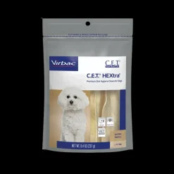 C.E.T. HEXtra Oral Hygiene Chews for Dogs Pack of 30 Extra Small by Virbac