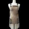 Clear Black Plastic Signature Crossover Apron by Ladybird Line