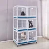 Coated White Wire Cage Bank - 6 small / 3 large by PetStore.Direct