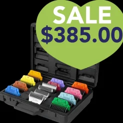 10 Colored Combs 1/8″ through 1 1/2″ with 4 blades by Zolitta