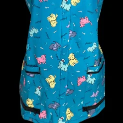 Covered Zipper Waterproof Dog Bathing Jacket Teal by Ladybird Line