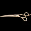 Crystal Gold Cobalt 7.5" Curve Shear by Geib