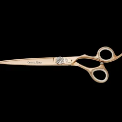 Crystal Gold Cobalt 7.5" Straight Shear by Geib