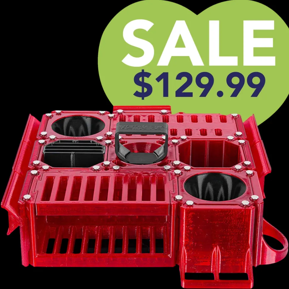 Custom Cube Tool Caddy Jolly Red by Vanity Fur