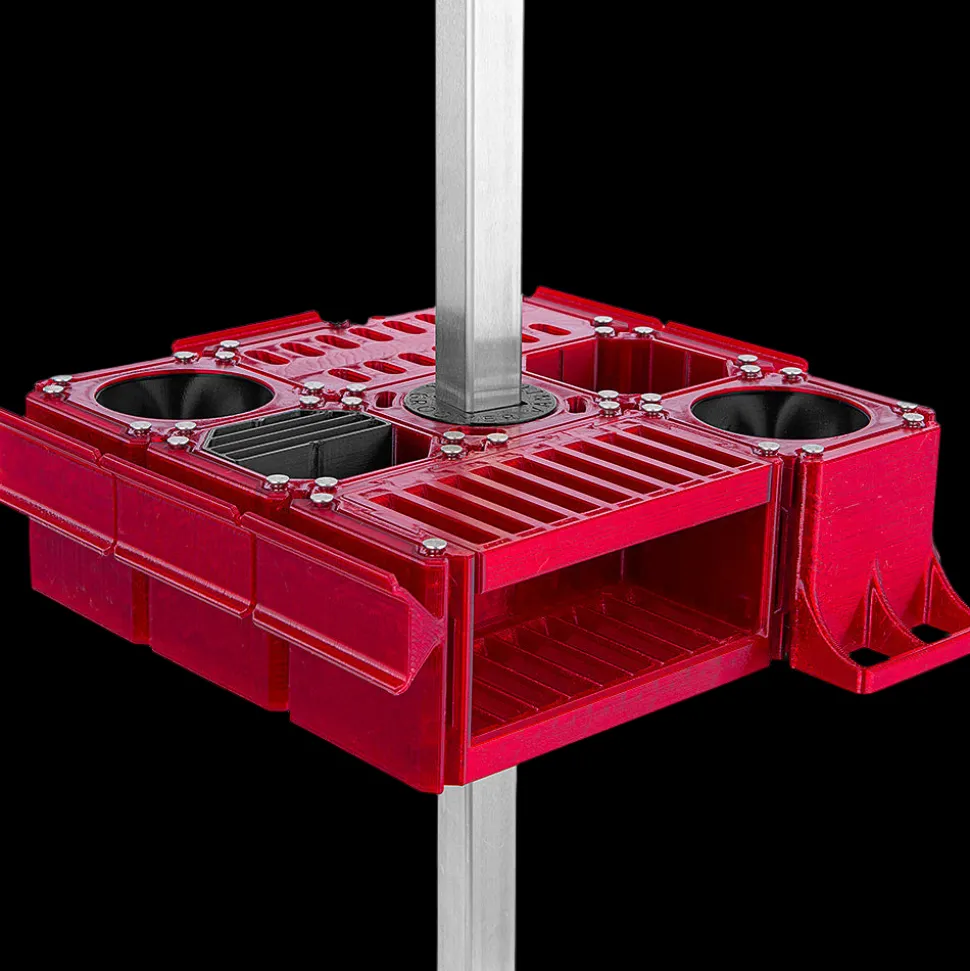 Custom Cube Tool Caddy Jolly Red by Vanity Fur