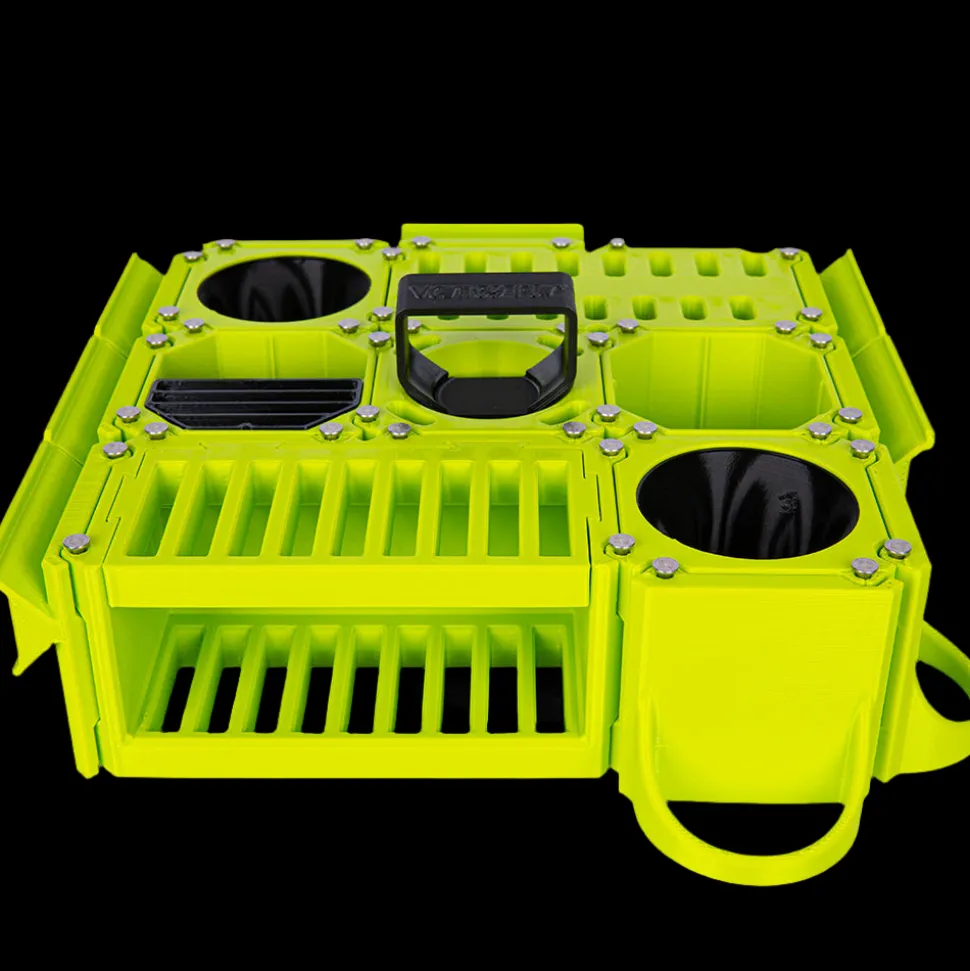 Custom Cube Tool Caddy Lime Green by Vanity Fur