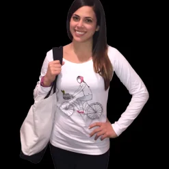 Dog On a Bike Long Sleeve Shirt by Dog Fashion Living