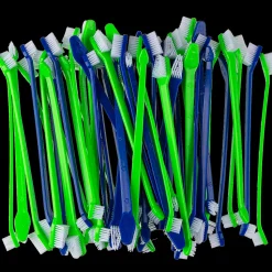 Dual-end Tooth Brushes 50 Count Green/Blue by PetStore.Direct
