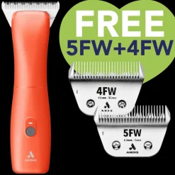 Emerge Orange Clipper #30W and with Free 4FW and 5FW Blades by Andis