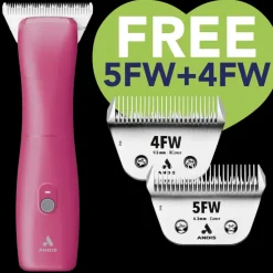 Emerge Pink Clipper #30W and with Free 4FW and 5FW Blades by Andis