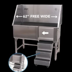 Extra-Wide Walk-Through Bathing Tub with Steps by PetStore.Direct