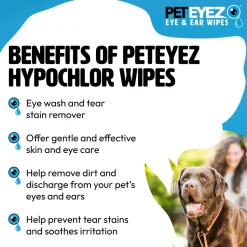 Eye & Ear Wipes With Hypochlor by Pet Eyez