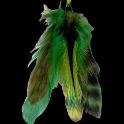 Feather Extension Green and Yellow (Pack of 10) by A Creative Collection
