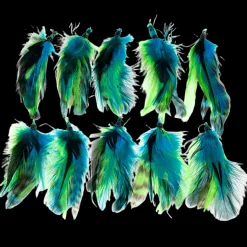 Feather Extension Teal and Green (Pack of 10) by A Creative Collection