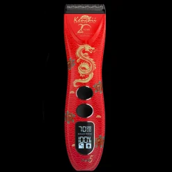 Flash5 5-in-1 Digital Cordless Clipper Red with Comb Set by Kenchii