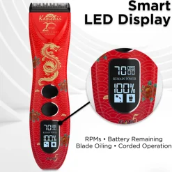 Flash5 5-in-1 Digital Cordless Clipper Red by Kenchii