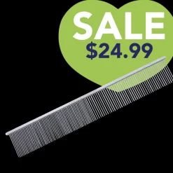 9" 50:50 Fluffing & Finishing Comb by PetStore.Direct