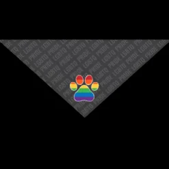 Gay Flag Paw Bandana by Dog Fashion Living
