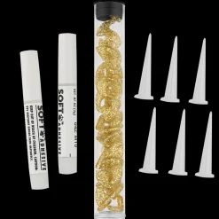 Gold Sparkle Feline Large Nail Caps by Soft Claws