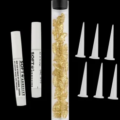 Gold Sparkle Feline Medium Nail Caps by Soft Claws