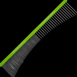 6.5" 50/50 Green Reversed Half-Moon Comb by PetStore.Direct