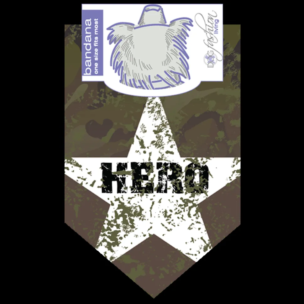 Hero Military Dog Bandana by Dog Fashion Living