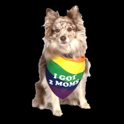 I Got 2 Moms Gay Parade Dog Bandana by Dog Fashion Living