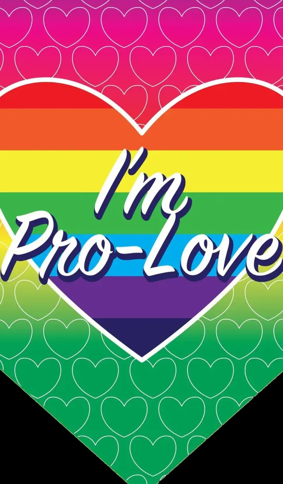 I'm Pro Love LGBTQ Dog Bandana by Dog Fashion Living