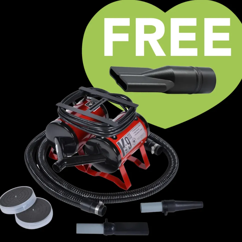 K-9 III Dog Dryer Two-Speed with Free Water Peeler Attachment by Electric Cleaner