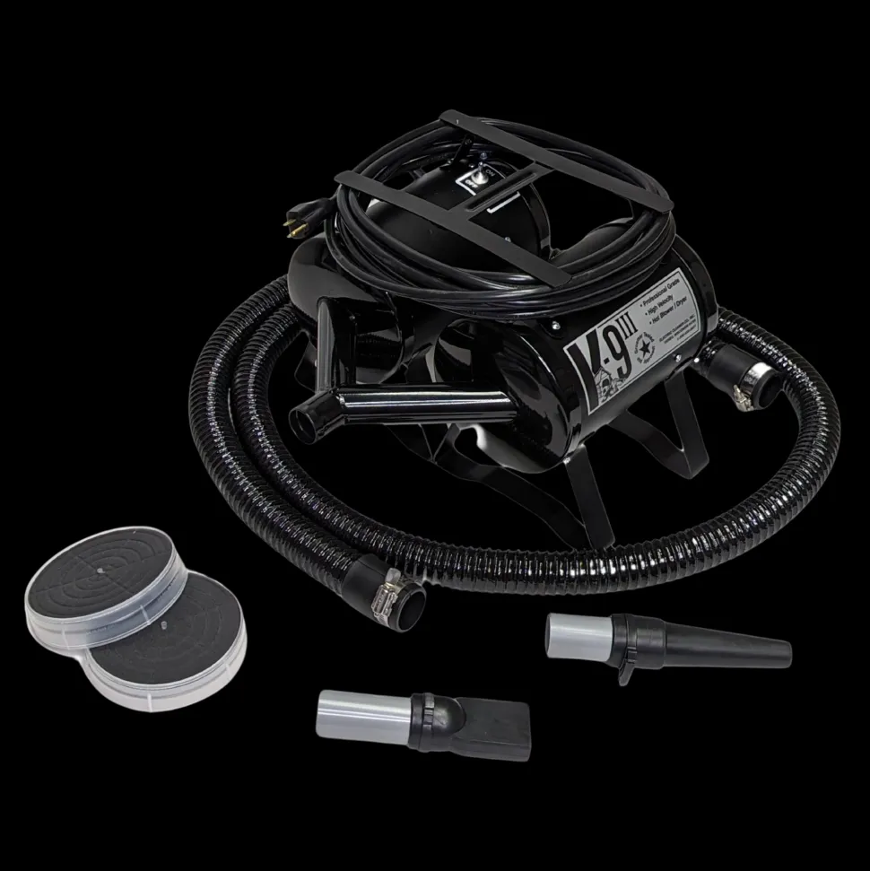 K-9 III Dog Dryer Two-Speed with Free Water Peeler Attachment by Electric Cleaner