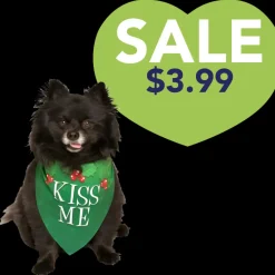 Kiss Me Holiday Dog Bandana by Dog Fashion Living