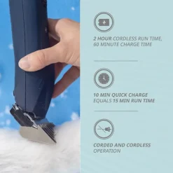 KMC+ 2 Speed Cordless Clipper Navy Blue by Wahl