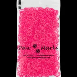 Latex Dog Hair Bands 5/16" Medium Weight Hot Pink by PawMarks