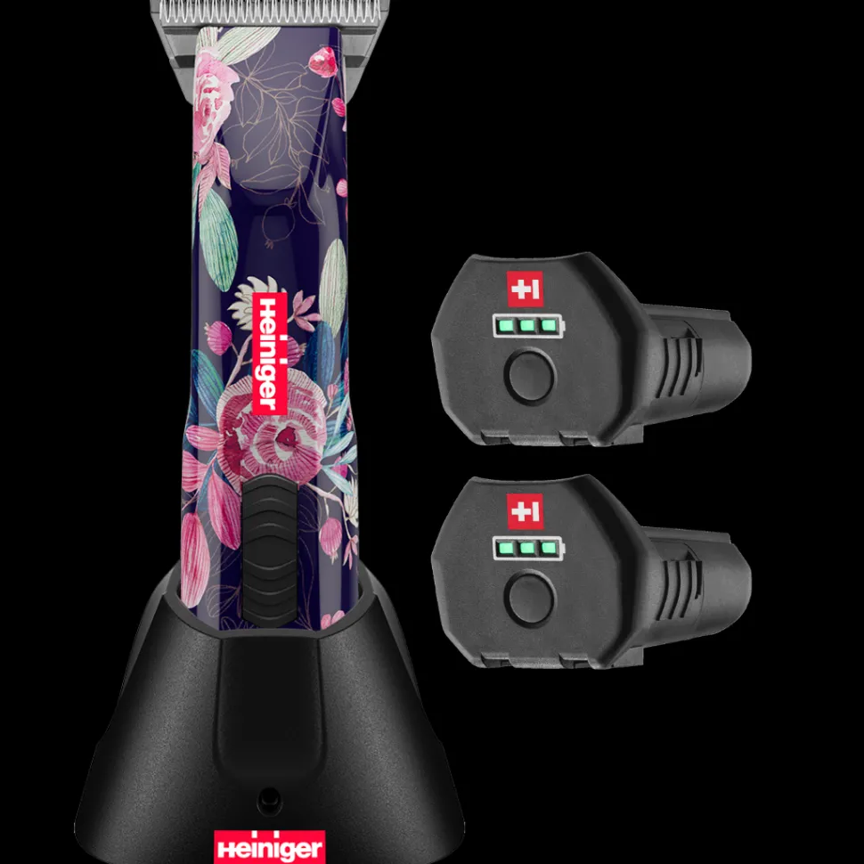Limited Edition Flower Opal Cordless Clipper 2 Batteries with Free Clipper Grip by Heiniger