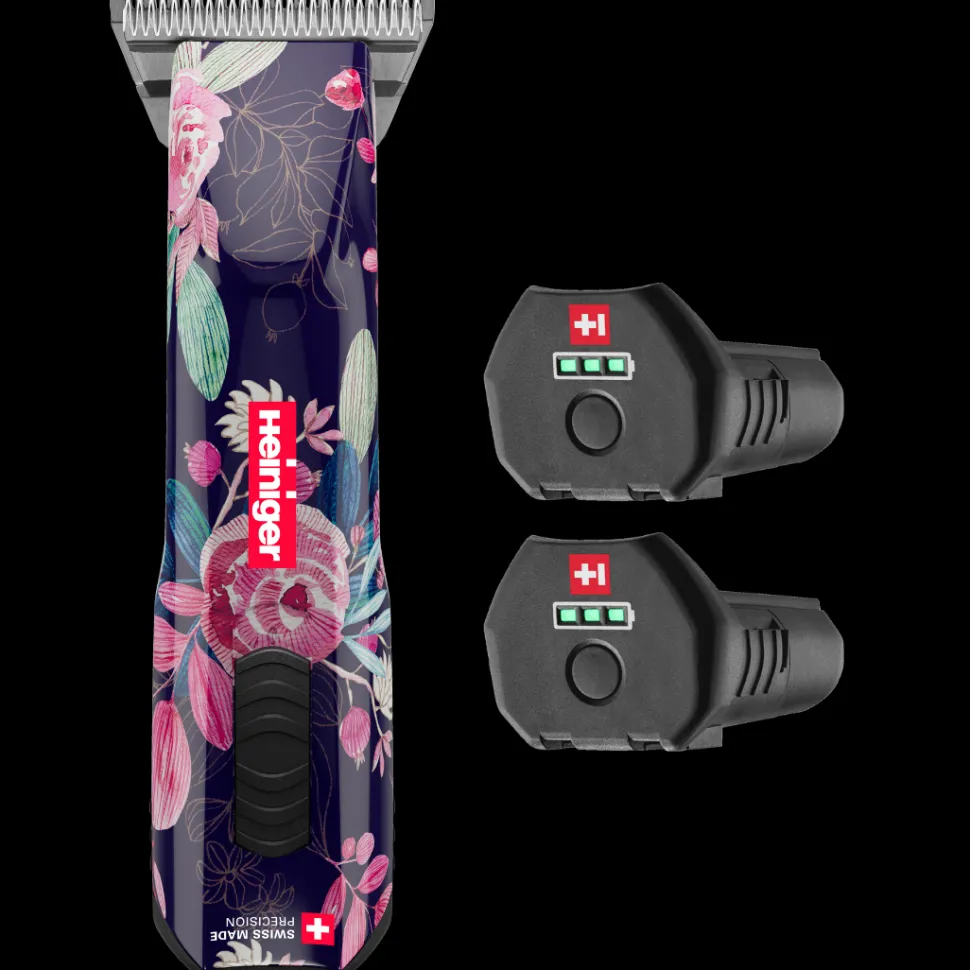 Limited Edition Flower Opal Cordless Clipper 2 Batteries with Free Clipper Grip by Heiniger