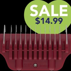 #5 1/8" Maroon Wide Snap on Comb by PetStore.Direct