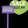 Medium Curved Purple Dematting Brush by PetStore.Direct