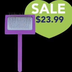 Medium Curved Purple Dematting Brush by PetStore.Direct